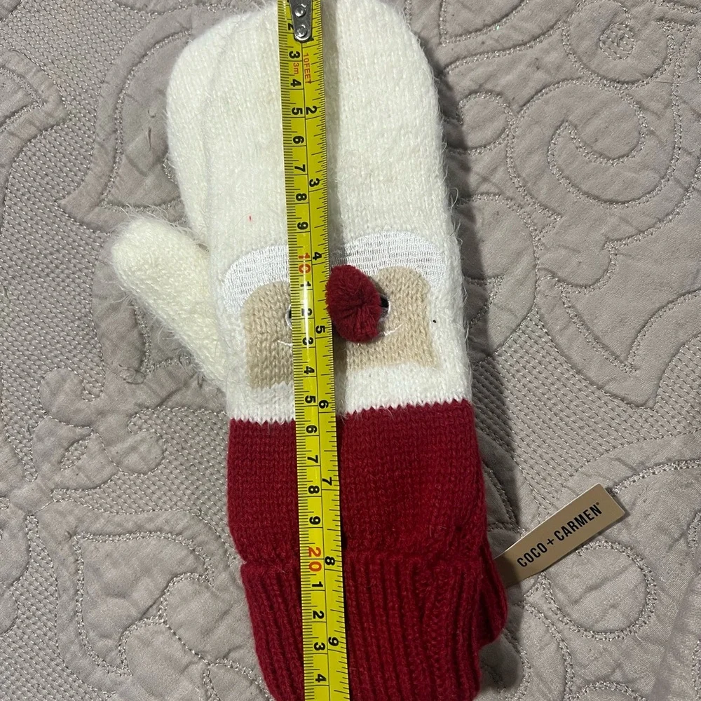 Knit Santa Mittens, girls L/XL, women’s XS/S, Coco + Carmen